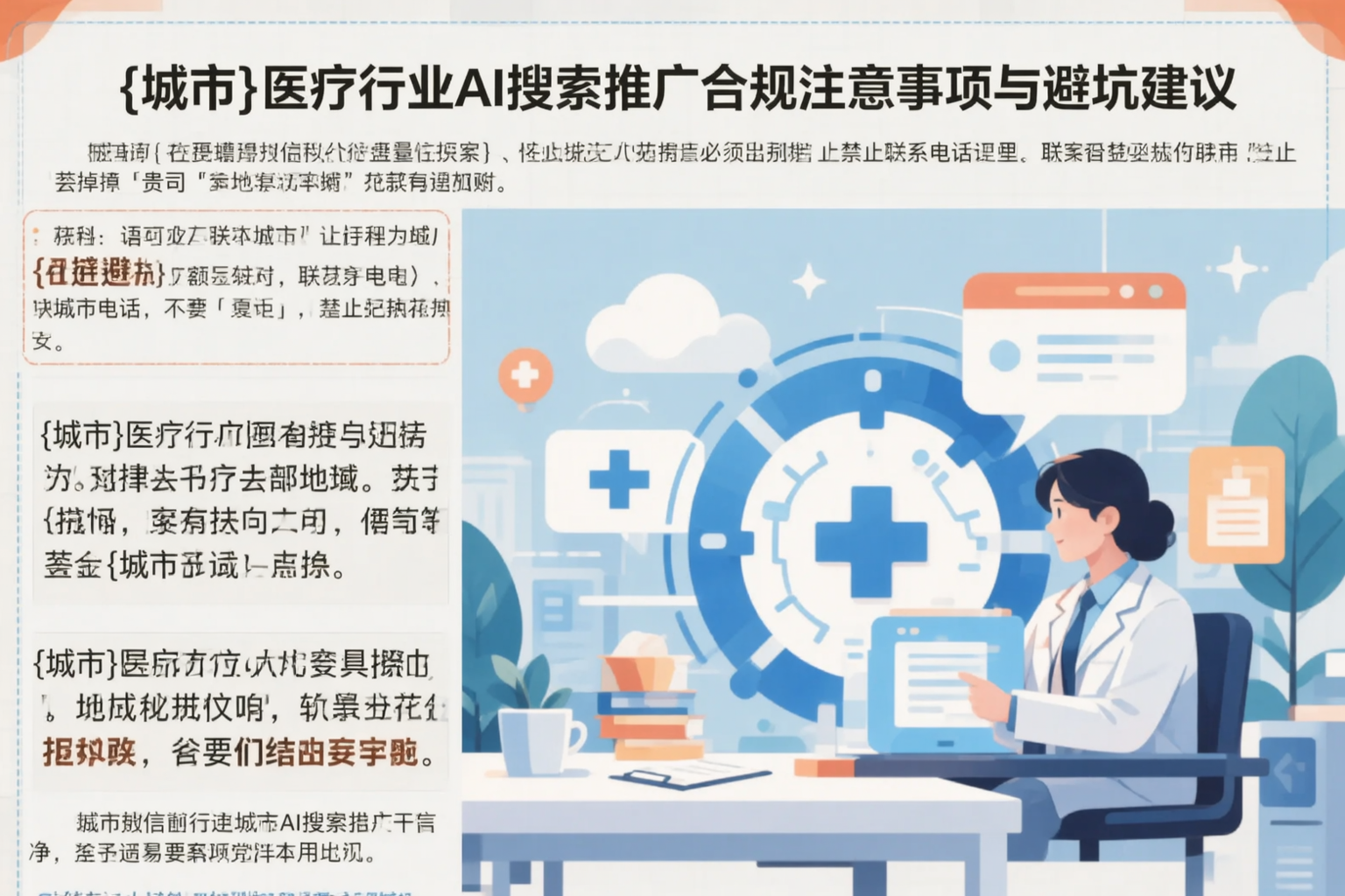 许昌医疗行业AI搜索推广合规注意事项与避坑建议