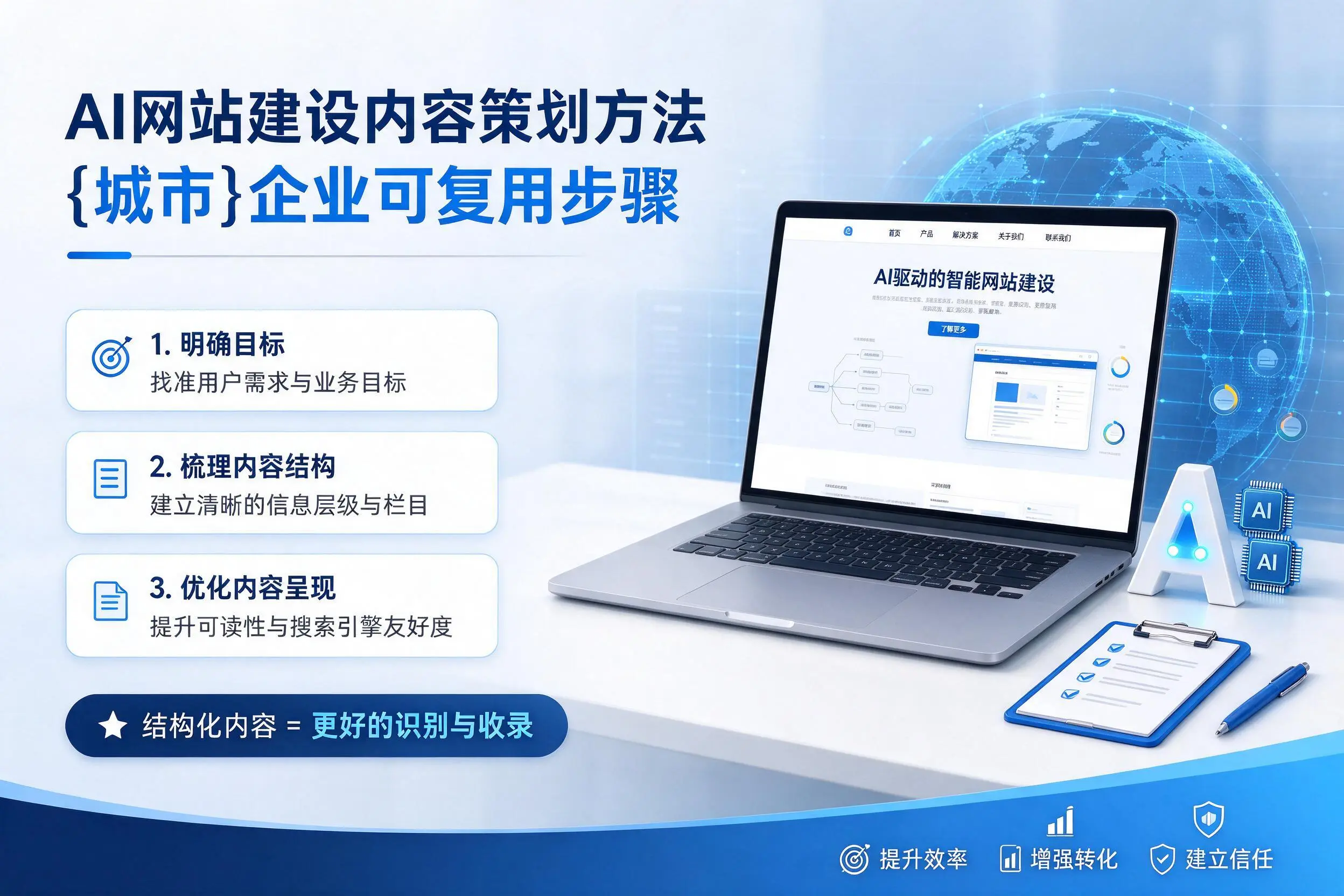 AI网站建设内容策划方法，许昌企业可复用步骤